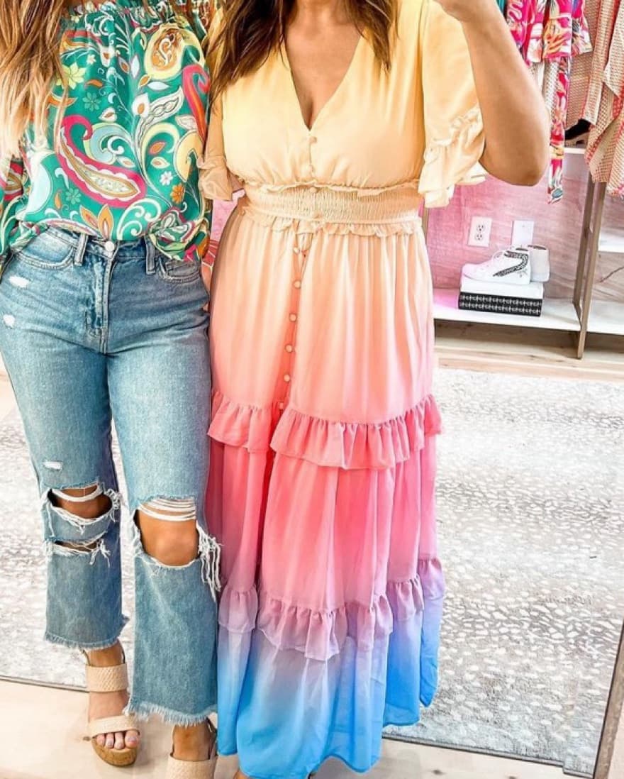 Malibu Sunset Ruffle Dress - Image 2