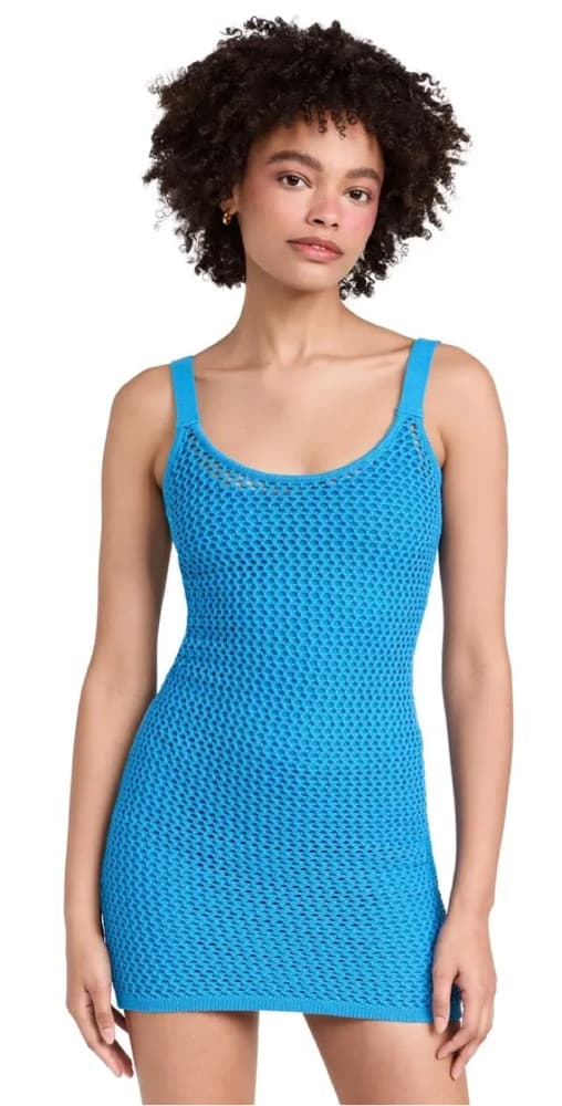 STAUD MINI JESSICA DRESS BLUE - Image 1
