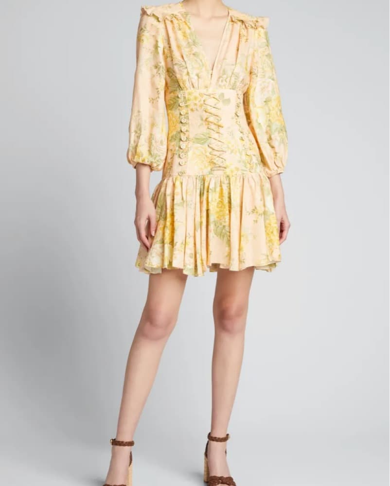 Zimmermann Amelie Corset Dress Floral - Image 2