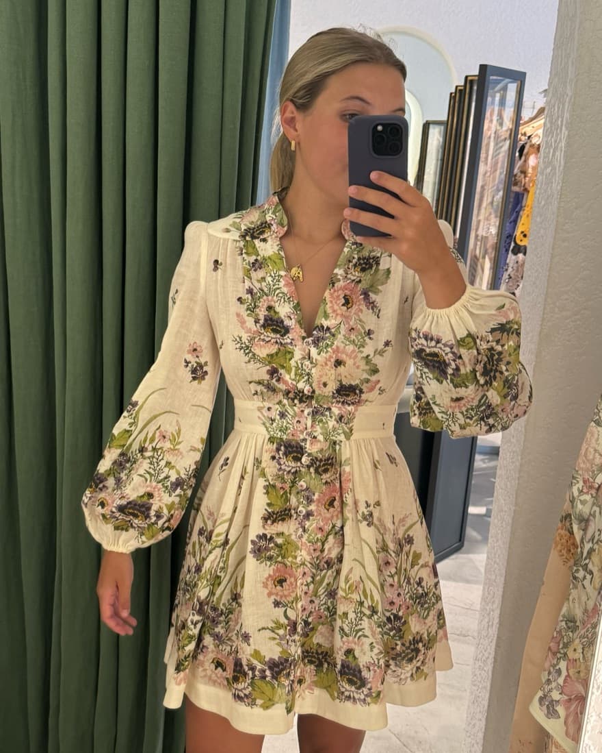 Zimmerman Halliday Plunge Mini Dress - Image 3