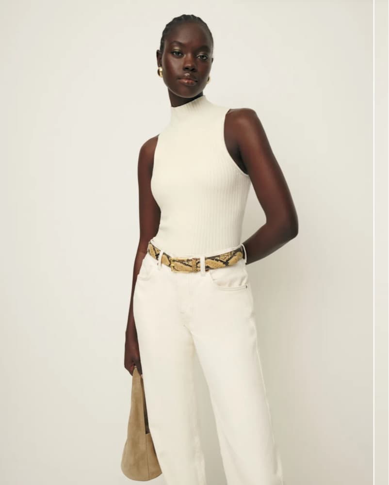Reformation Tallulah Ribbed Sweater Tank - Image 2