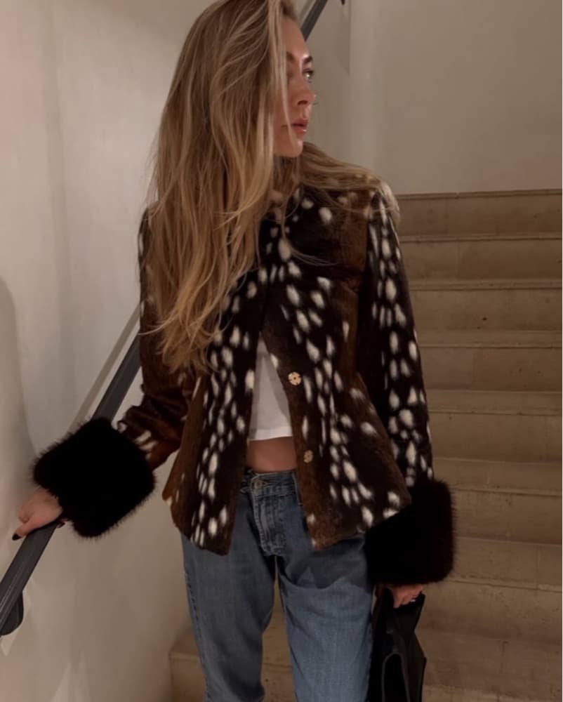 Carelli Bambi Deer Print Jacket - Image 2