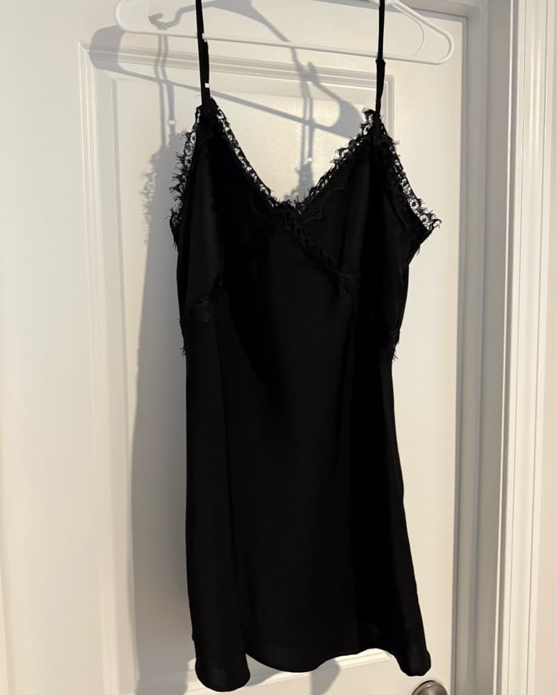 Altar’d State Black Lace Mini Dress - Image 1