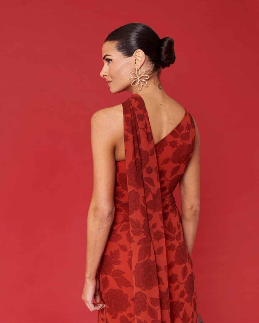 Lady pipa Red Scarf Dress  - Image 2