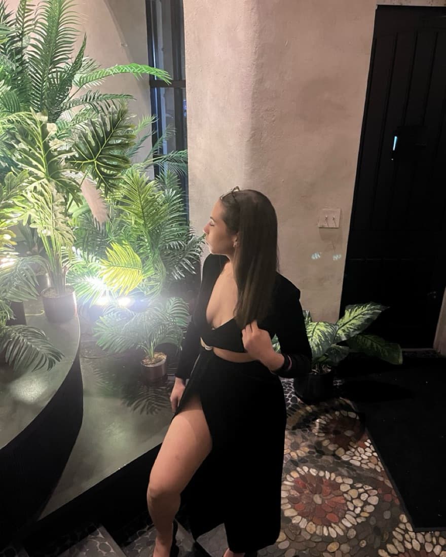 black plunge line cut out velvet dress  - Image 3