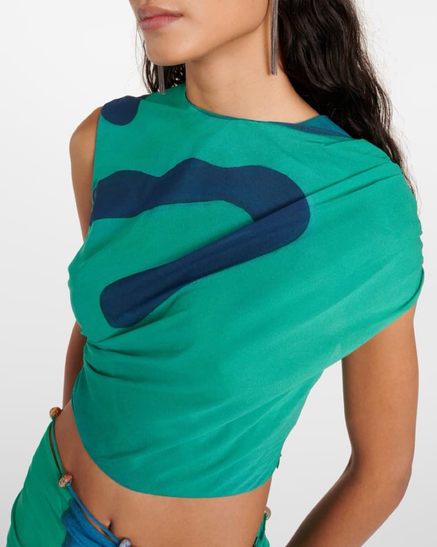 Sir Frankie Silk-blend Crop Top - Image 1