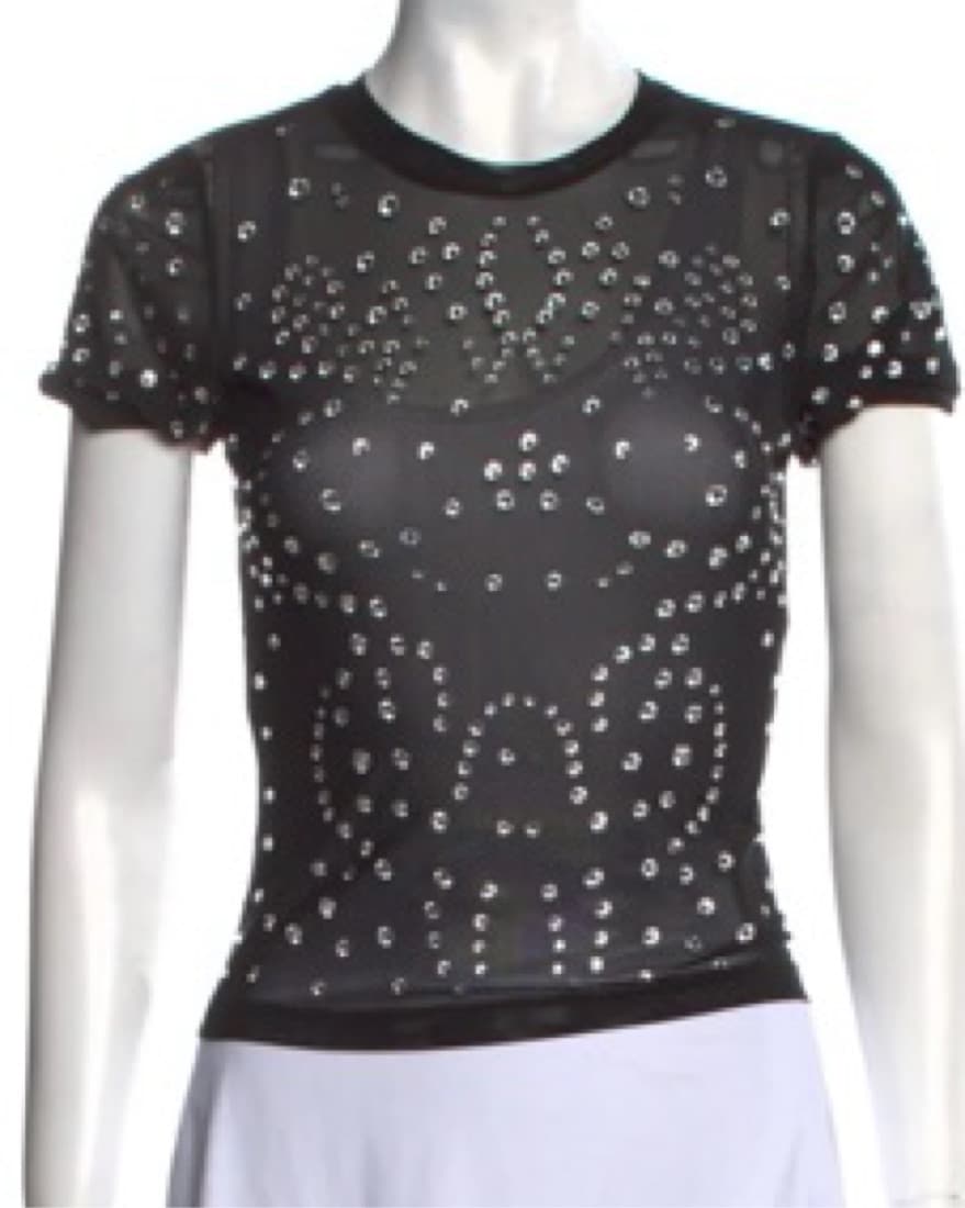 Cynthia Rowley Rhinestone Shimmer Top - Image 1