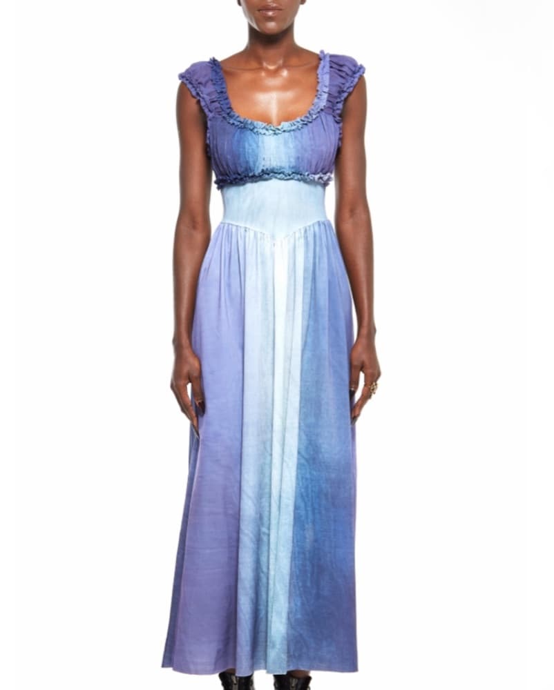 Ethereal Lavender Ruffle Maxi Dress - Image 1