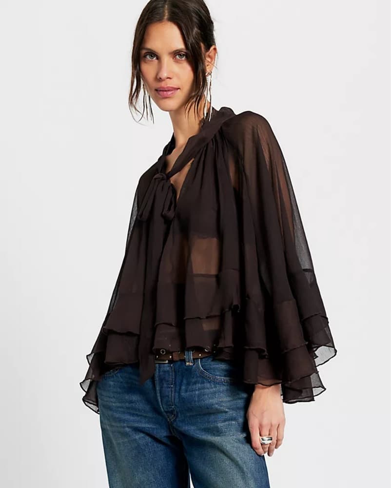 Free People Sami Ruffle Cape  - Image 3
