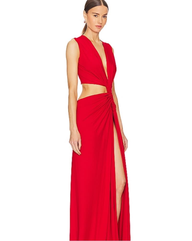 Sid Neigum Alluring Red Maxi Dress - Image 3