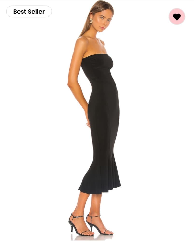 Norma Kamali Strapless Fishtail Dress - Image 2