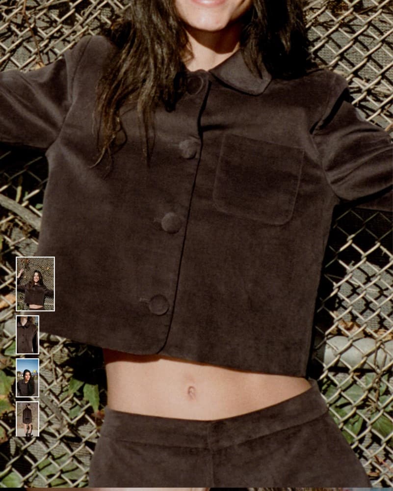 Matching Brown Velvet Set - Image 2
