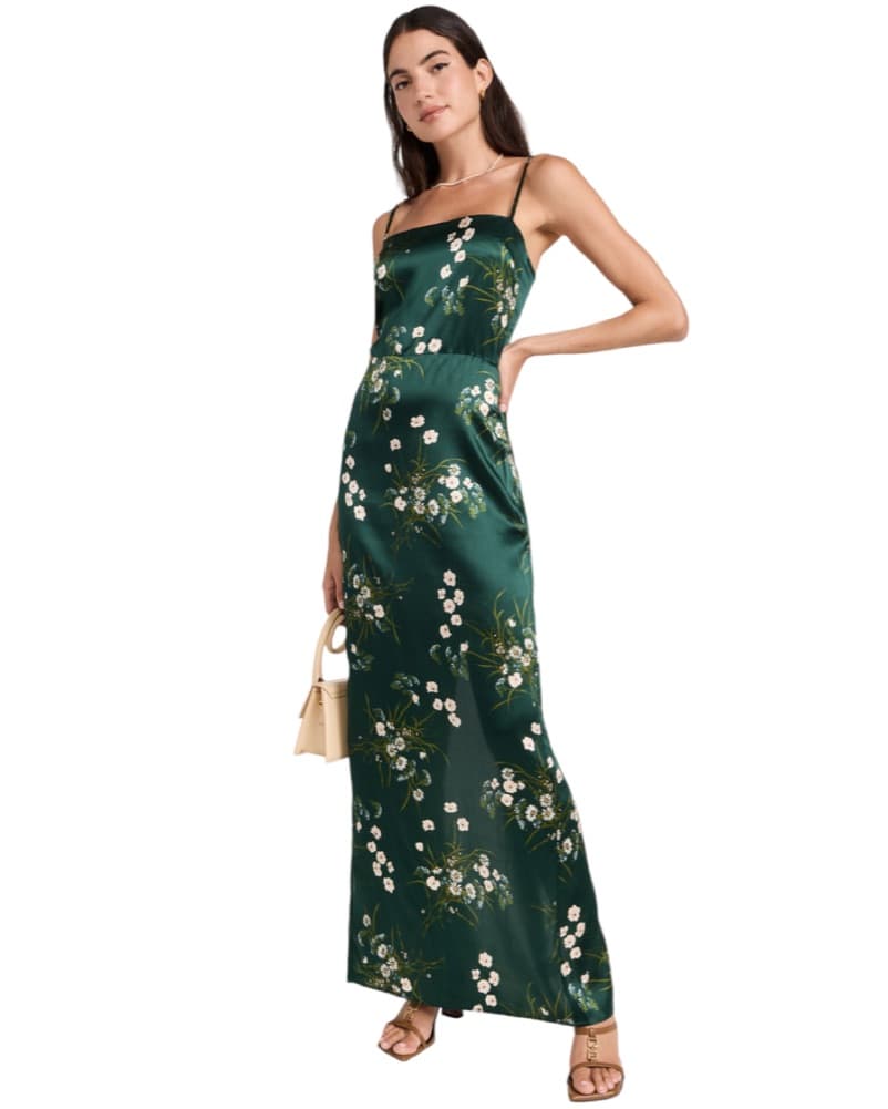 Stunning Satin Floral Maxi Dress - Image 2