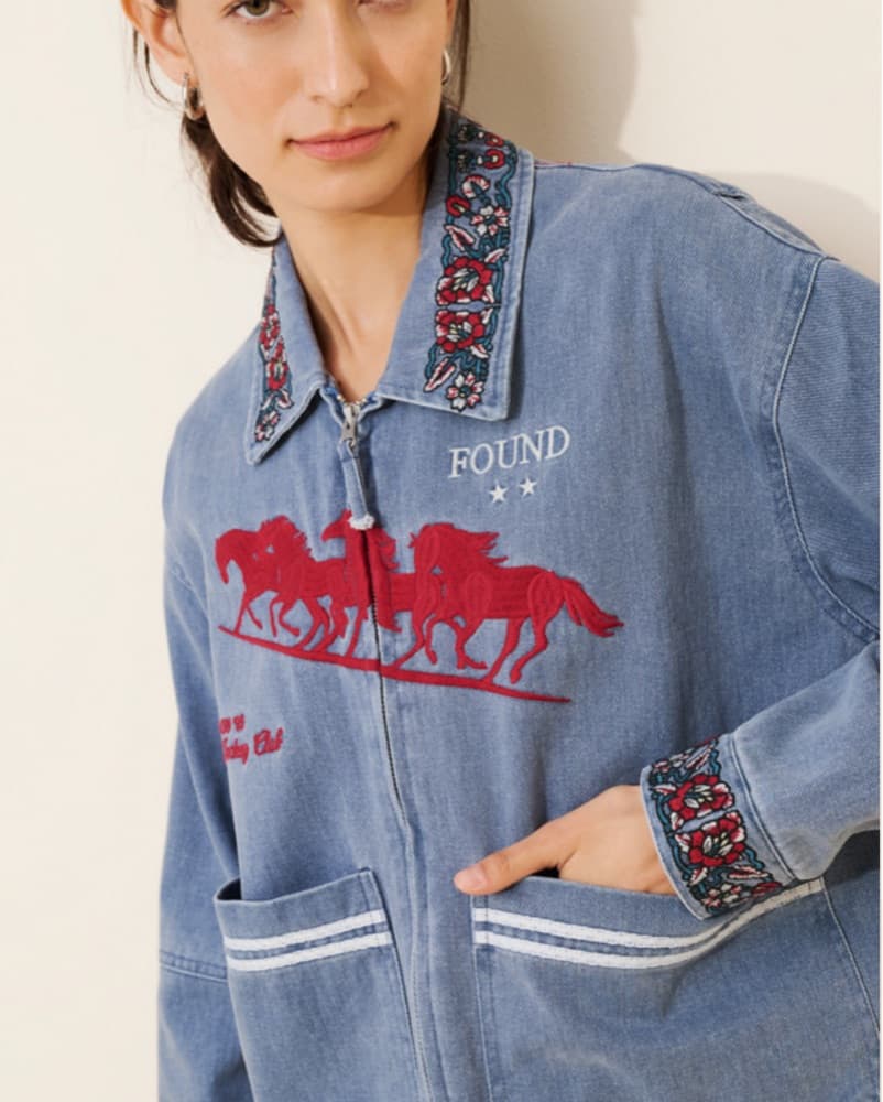 Found Detailed Denim Jacket - Image 3