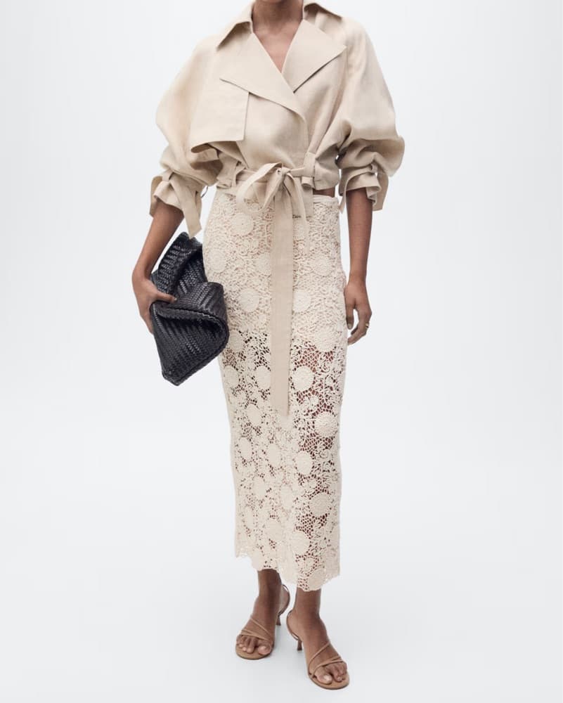 Linen Jacket with Belt  - Image 2
