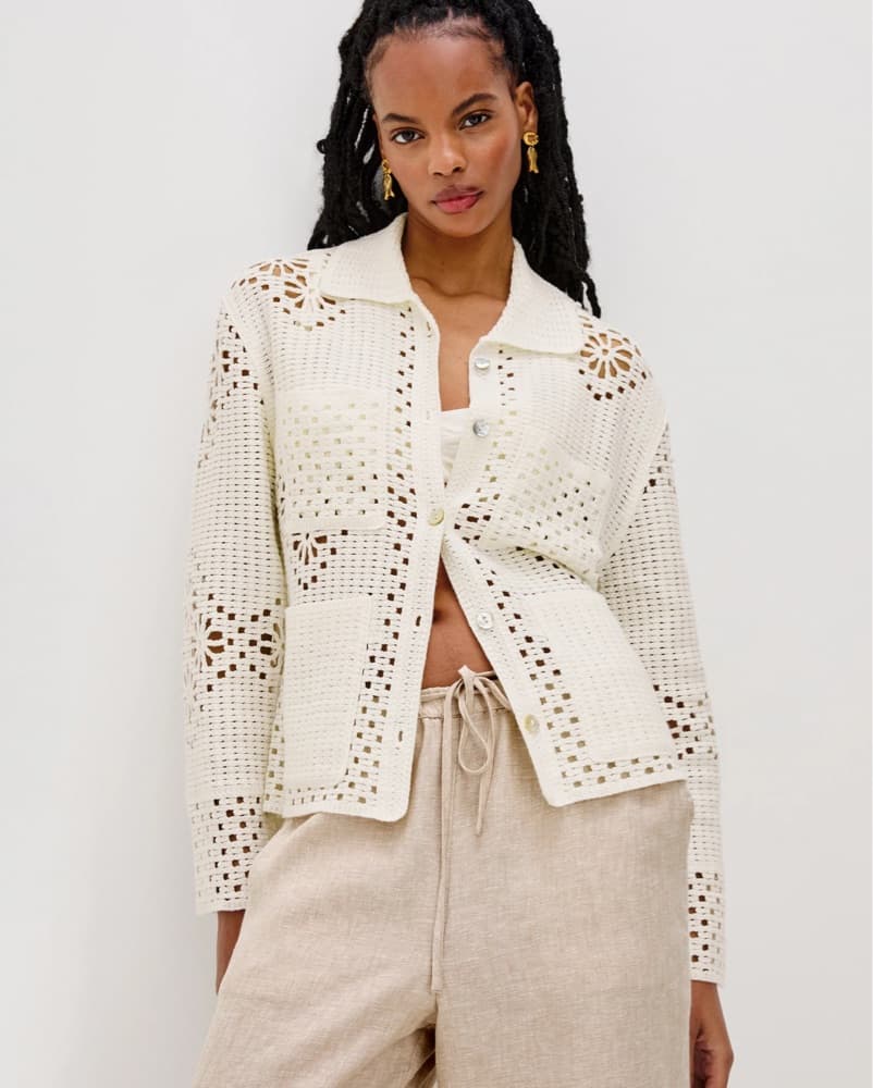 Eyelet Knit Cardigan/Cover-up - Image 1