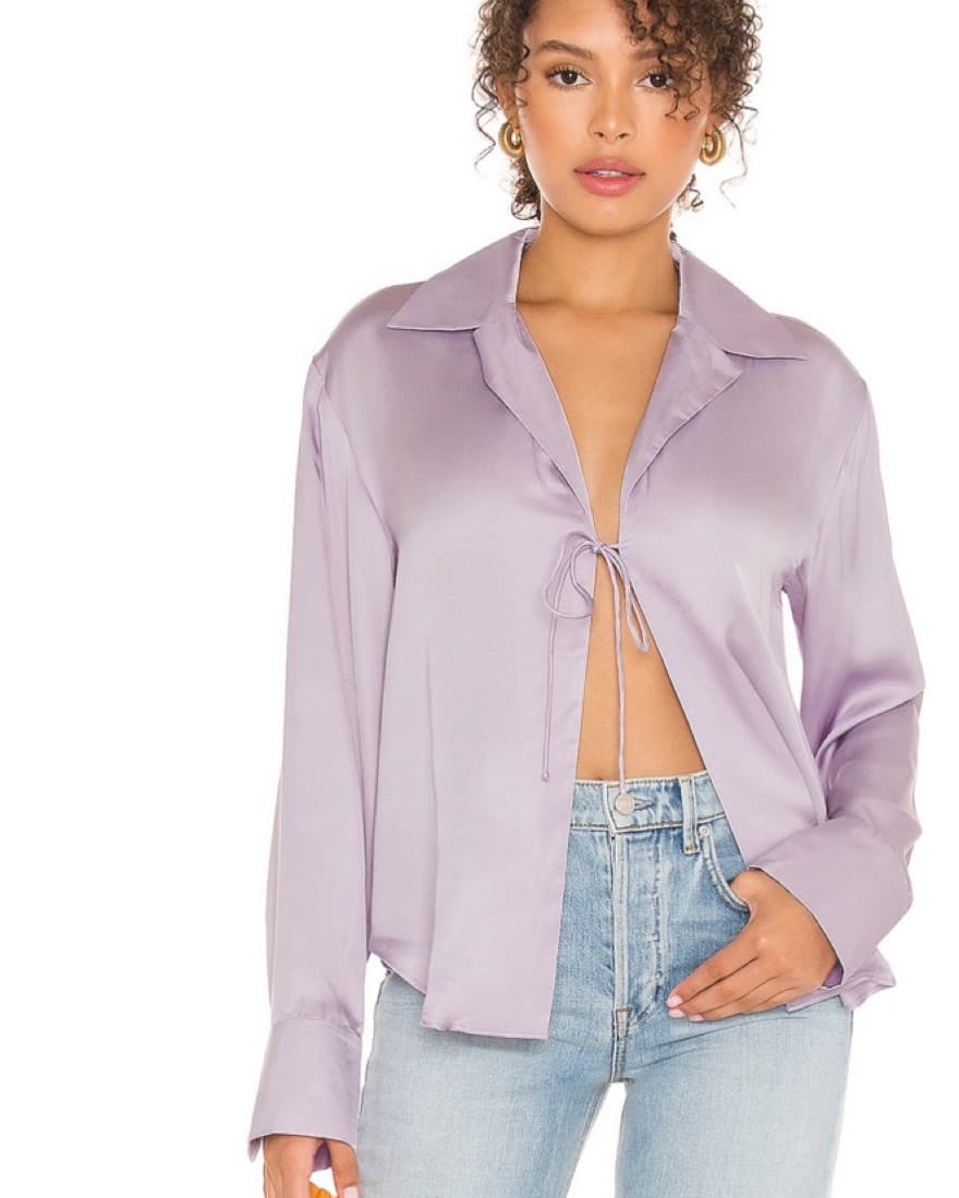 Purple Song Of Style Tie Top - Image 1