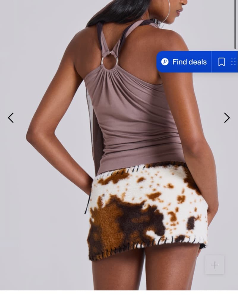 Jaded London Cow Print Mini Skirt - Image 3