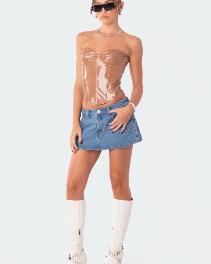 Nyx Vinyl Cupped Corset - Image 3