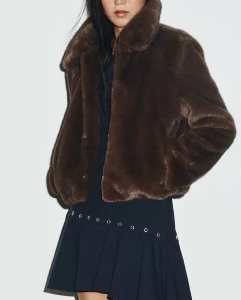 Brown fur Coat - Image 1