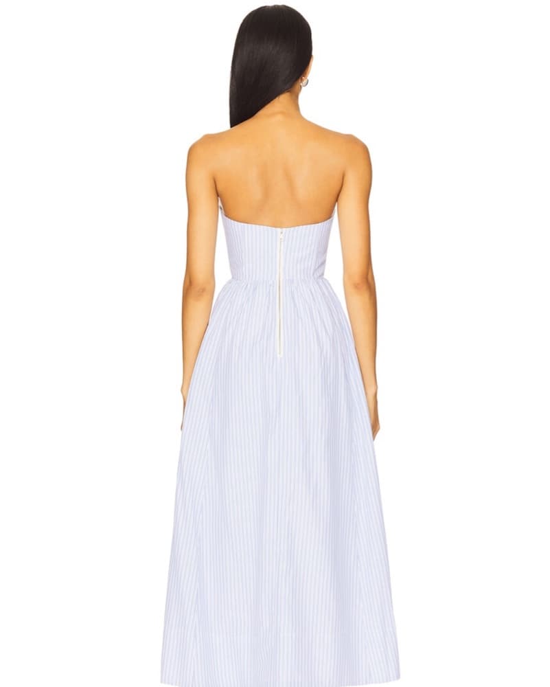 Bardot lola midi dress in blue stripe! - Image 3