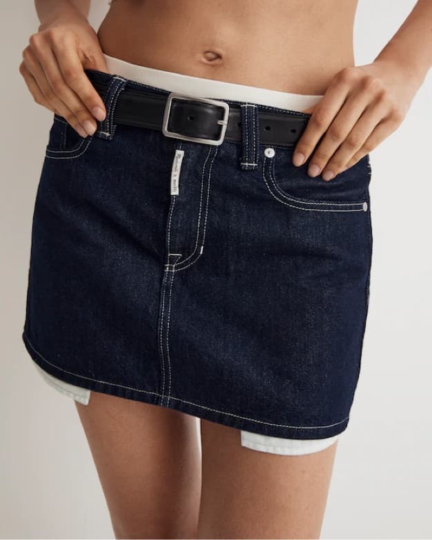 Madewell Denim Micro Mini Skirt (Skort) - Image 2