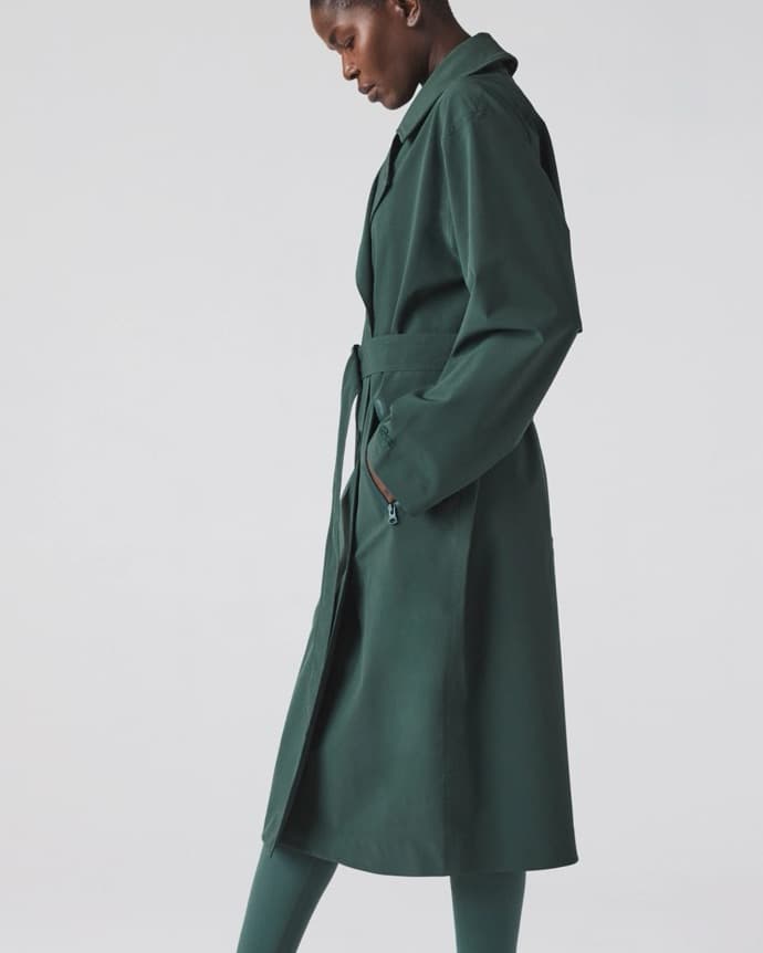 Dark Green Trench Coat - Image 2