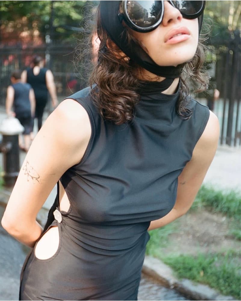 Buci Black Turtleneck Mini Dress - Image 3