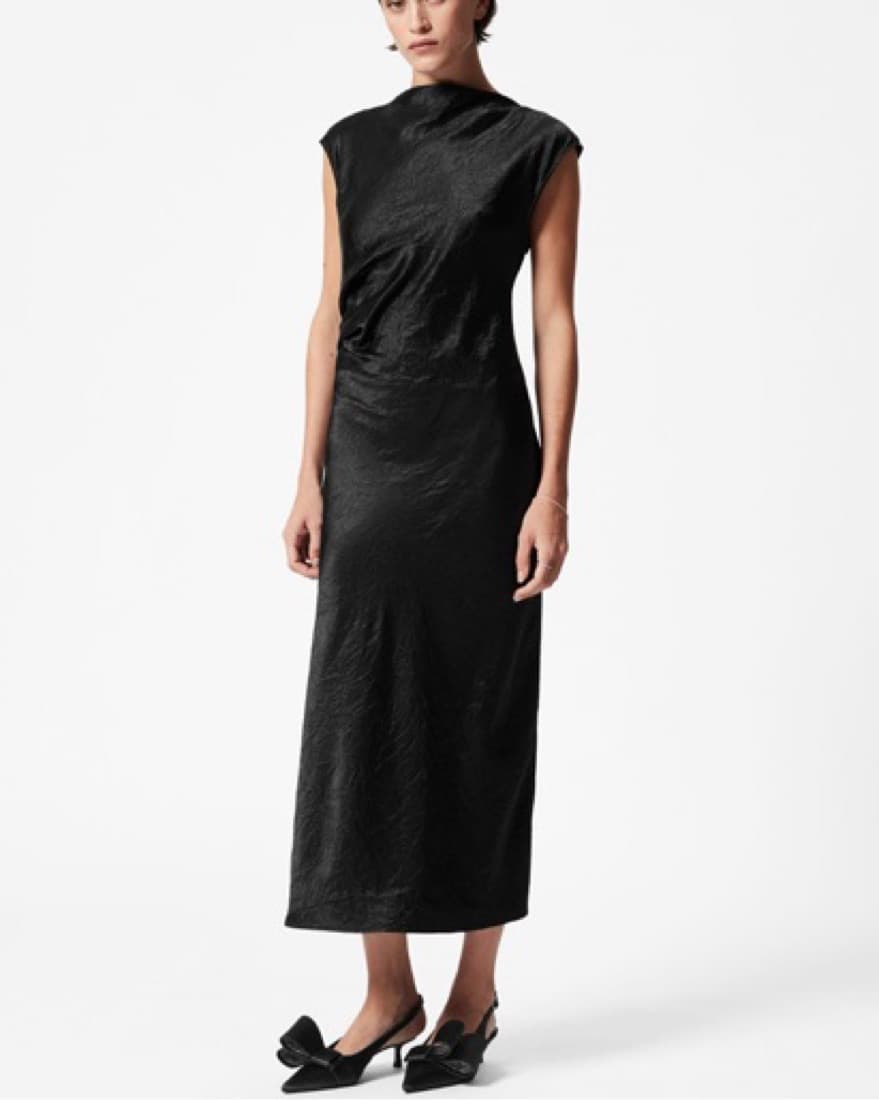 Satin Midi Dress - Image 1
