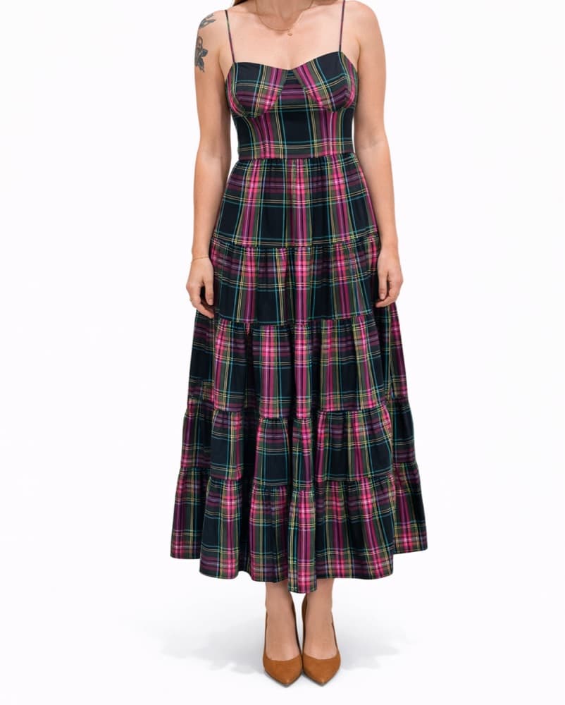 J.Crew Plaid Tiered Maxi Dress - Image 1
