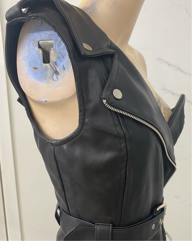 House of CB Roselle Black Leather Dress - Image 4