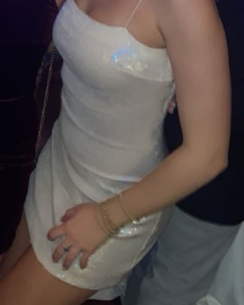  Sequin Back Lace Up Dress - Image 5