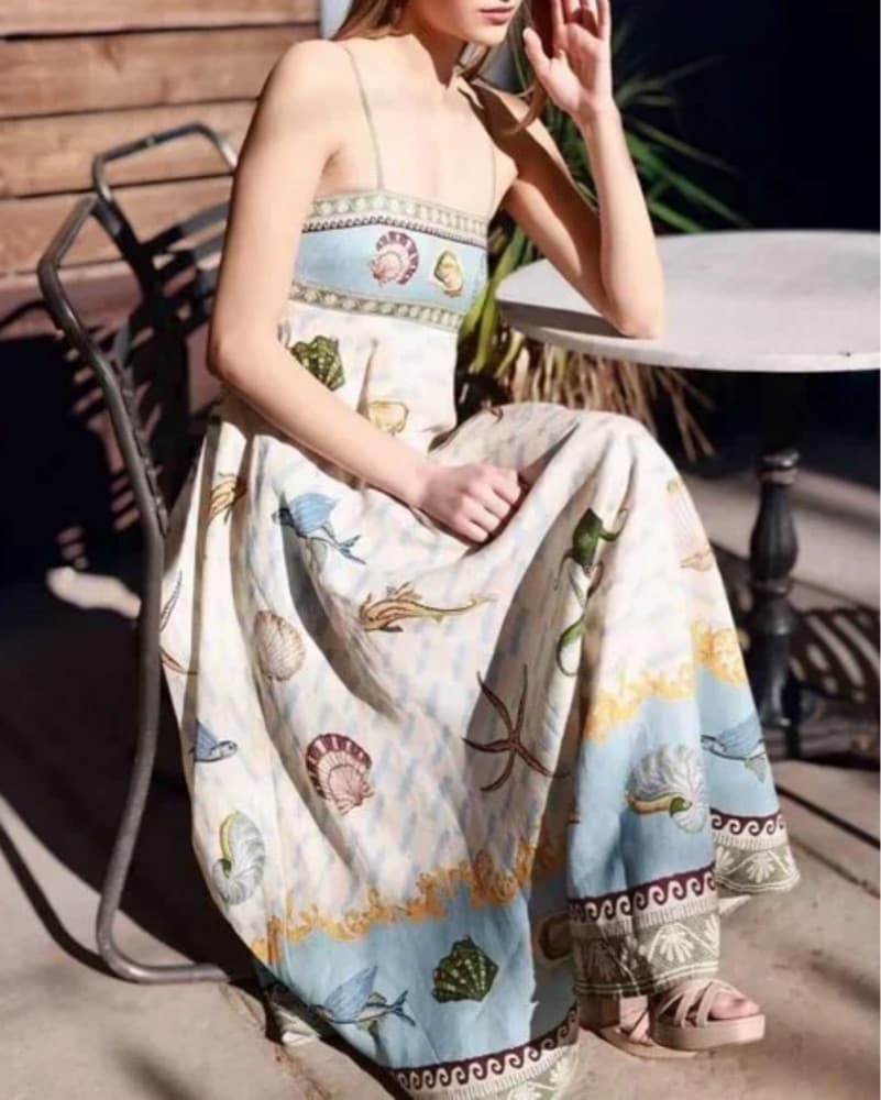 Alemais Bath House Linen Dress - Image 1