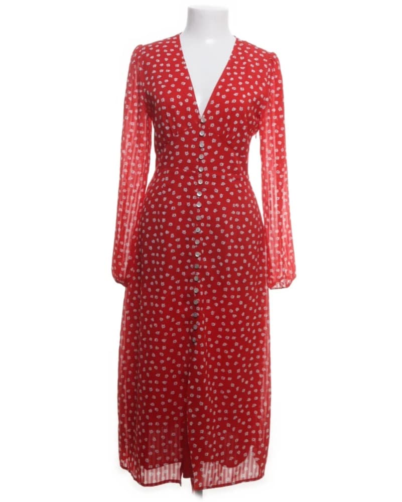 Red Floral Midi Dress From Adoore - Image 3