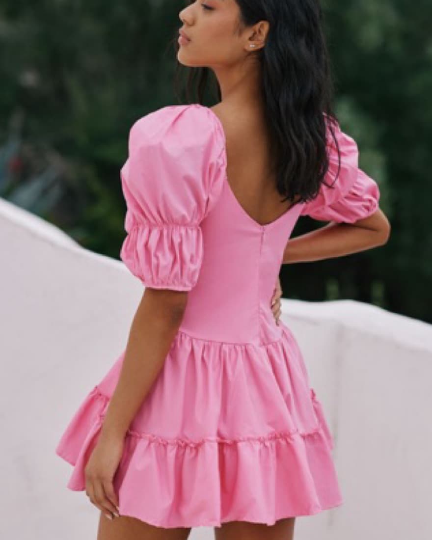 Revolve Peixot Pink Mini Dress - Image 3