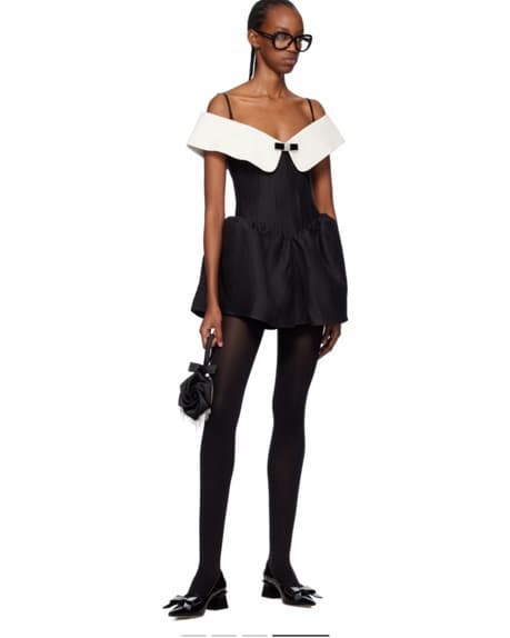 SHUSHU/TONG Black Slim Minidress - Image 3