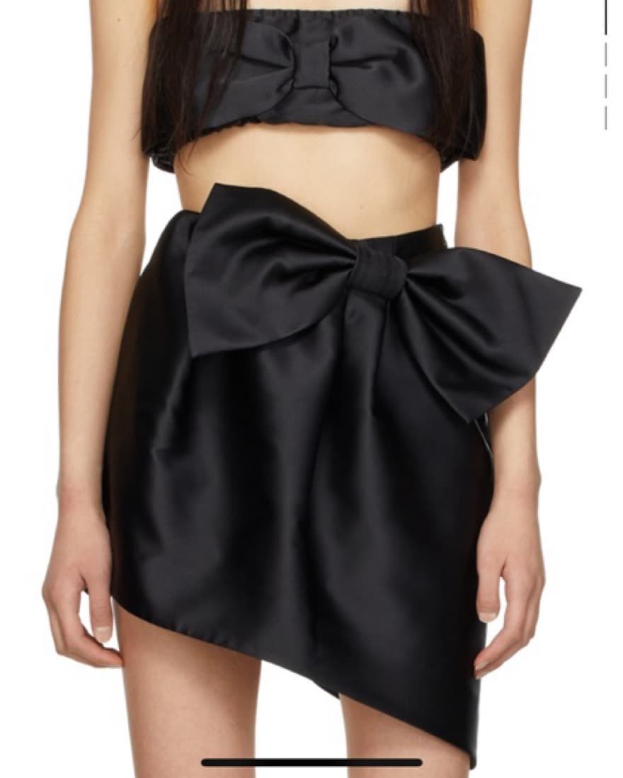 SHUSHU/TONG Black Bow Skirt - Image 4