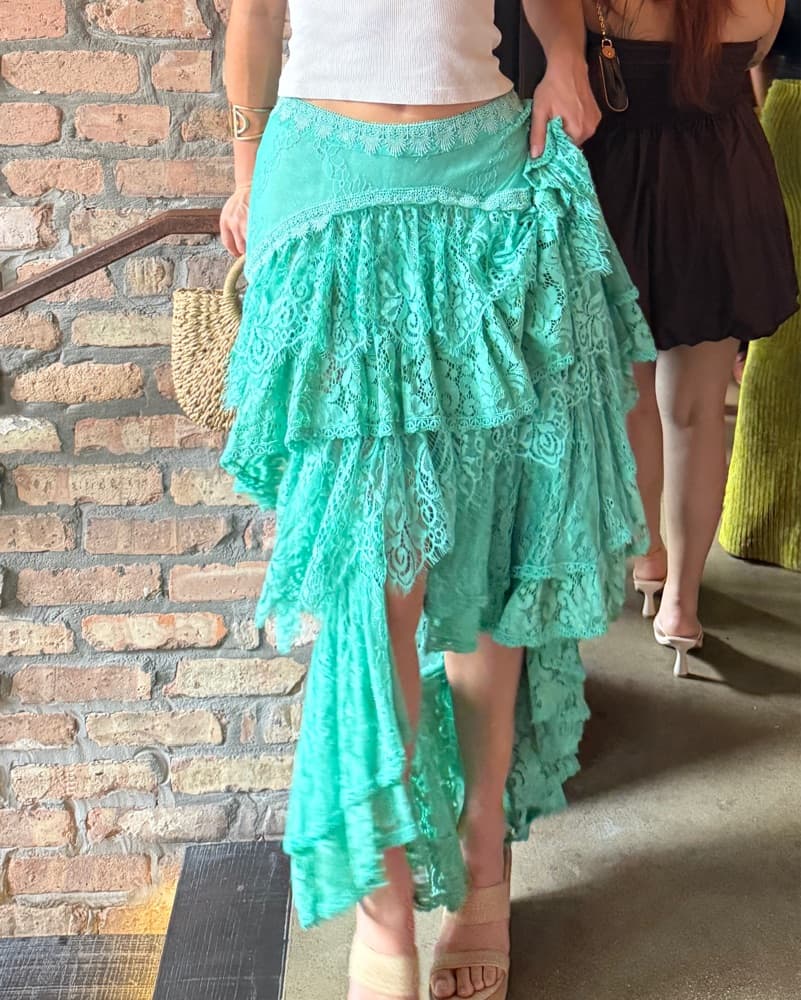 French Designer Lace Skirt - Image 3