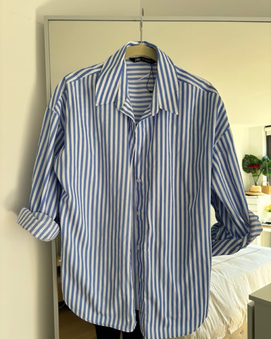 Blue And White Striped Button Down - Image 2