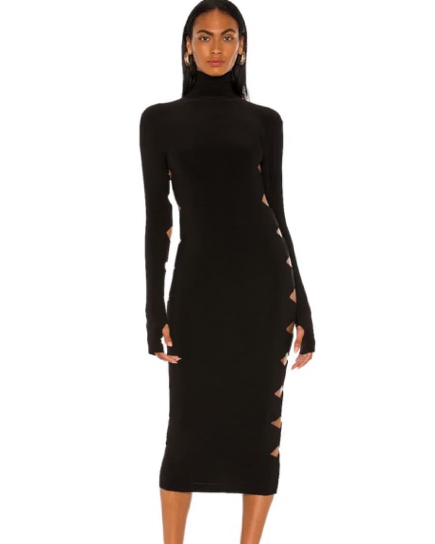 Norma Kamali Long Sleeve Cut Dress - Image 1