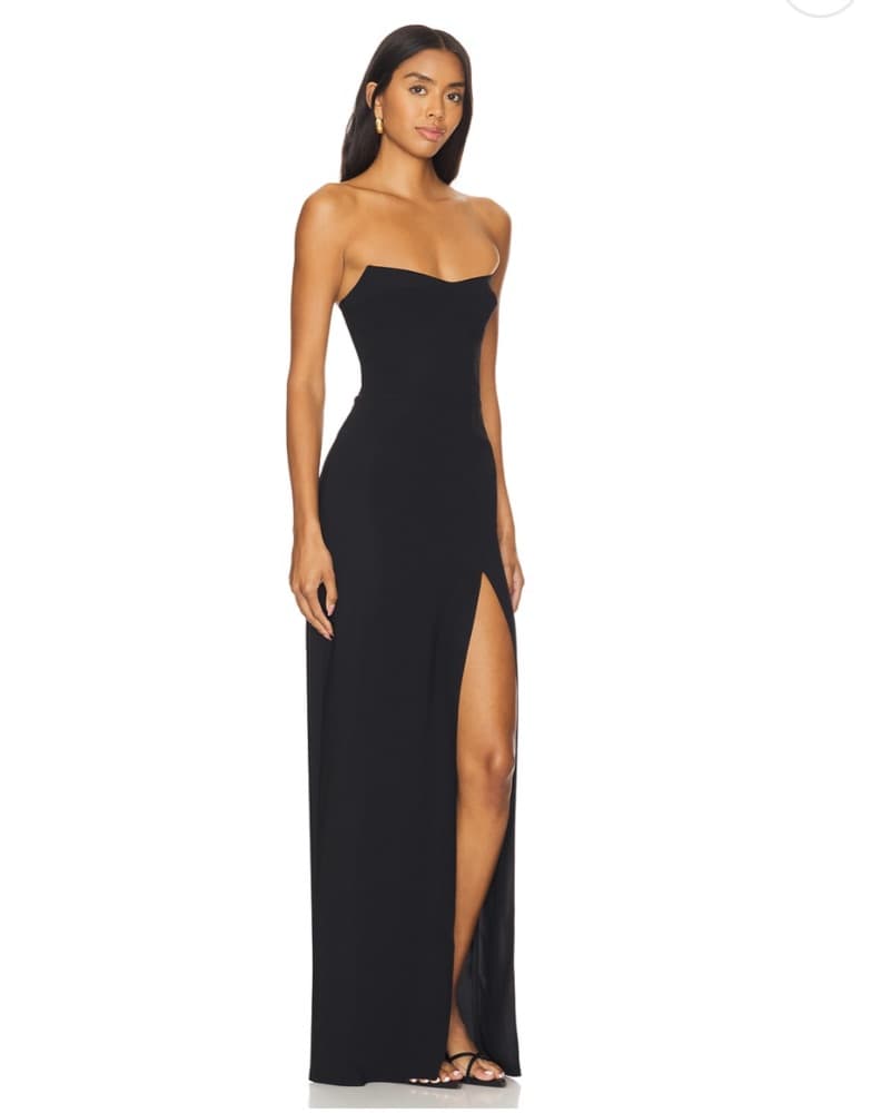 Black Amanda Uprichard Maxi Dress - Image 2