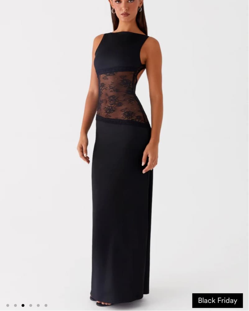 Peppermayo - Maxi Dress MESH BLACK LACE - Image 2