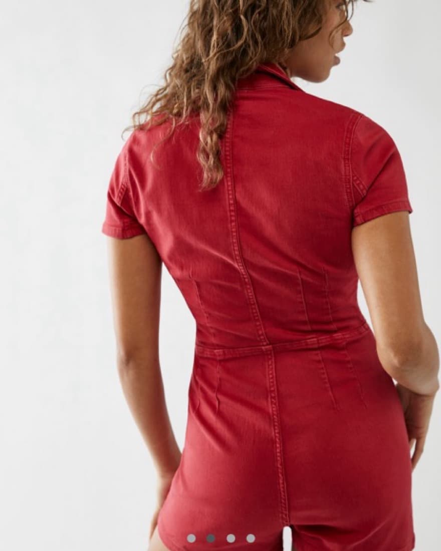 Free people Red Jean Romper - Image 2