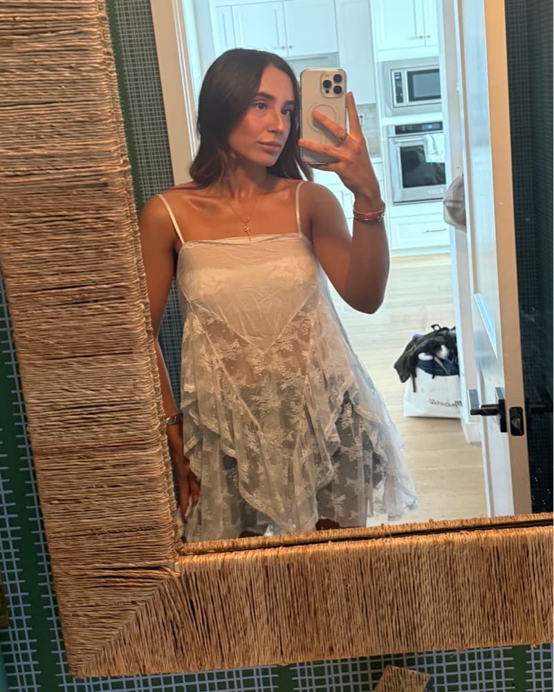 Free People White Lace Top/Slip - Image 4