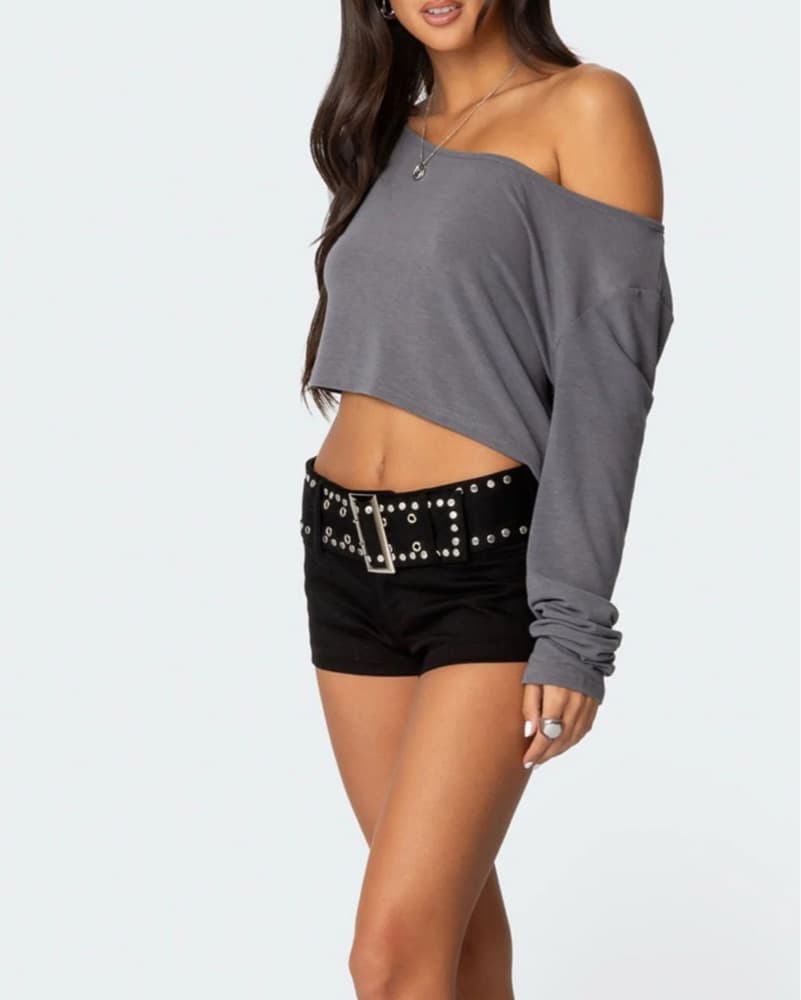 Studded Micro Belt Shorts - Image 2