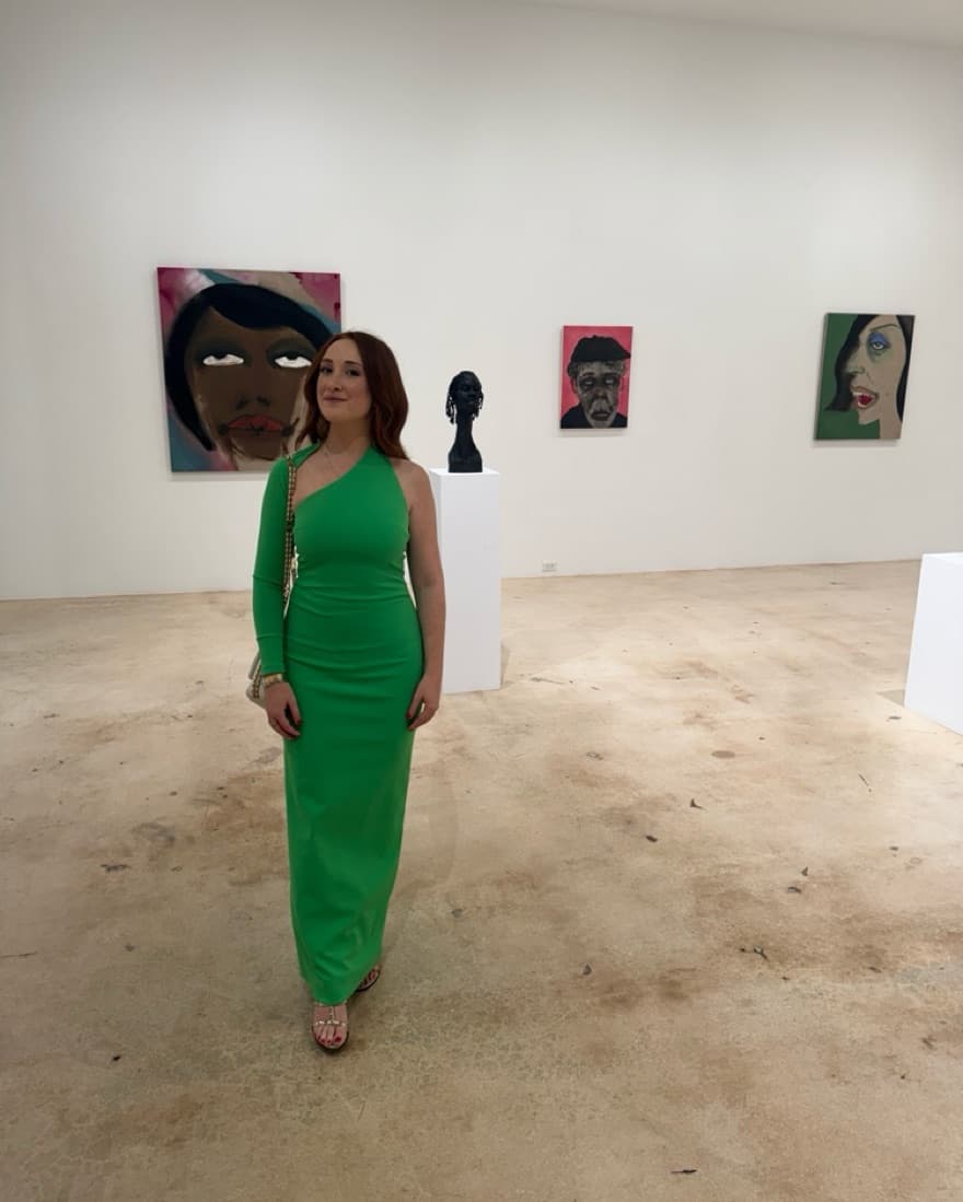 Green One Shoulder Gown - Image 1