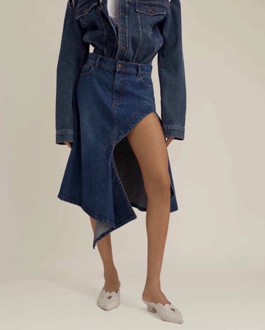 Y/Project Denim Cut-out Midi/Mini Skirt - Image 2
