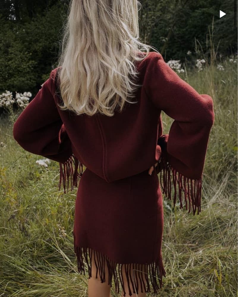 NAKD Burgundy Fringe Set - Image 1