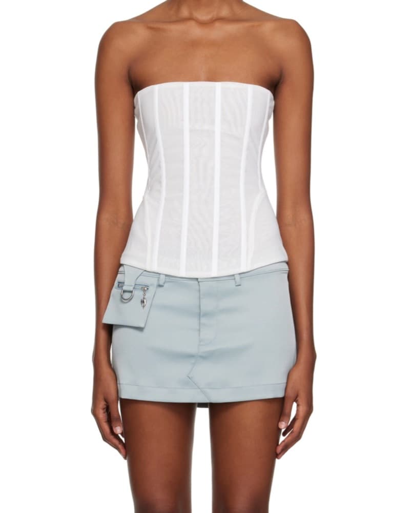 Miaou Libra Corset White Mesh  - Image 6