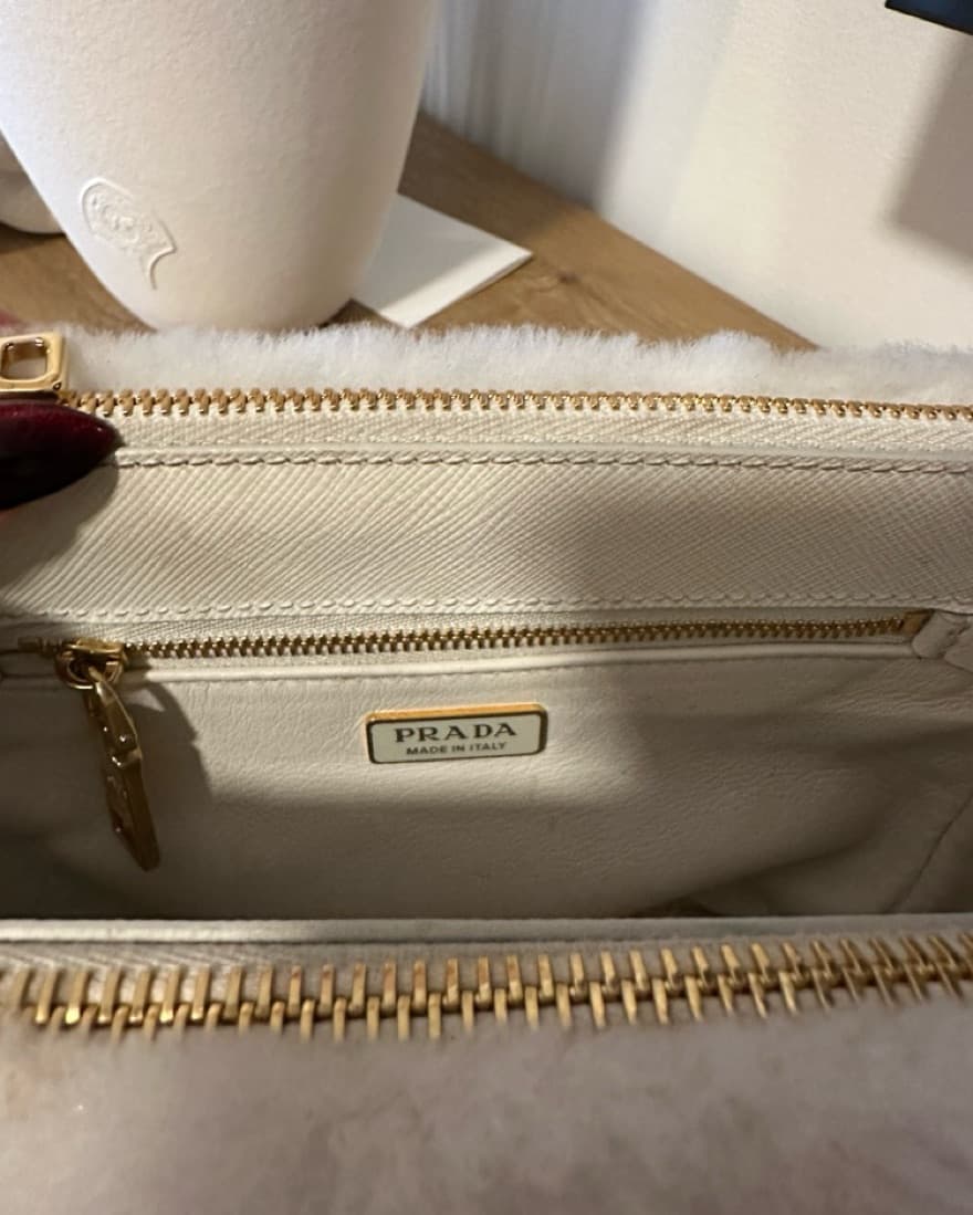 Prada Galleria Shearling Mini Bag - Image 2